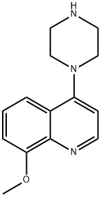 Quinoline, 8-methoxy-4-(1-piperazinyl)- 结构式