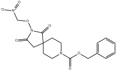 2,8-Diazaspiro[4.5]decane-8-carboxylic acid, 2-(nitromethoxy)-1,3-dioxo-, phenylmethyl ester 结构式