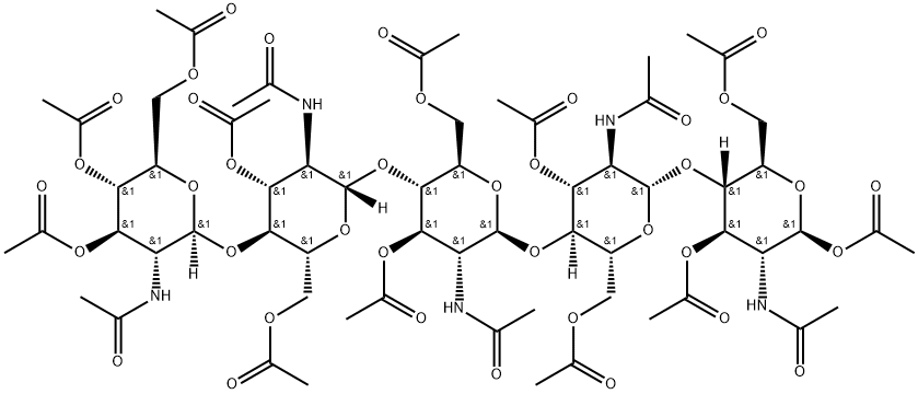 (1β→4)-PentaglucosaMine Peracetate 结构式