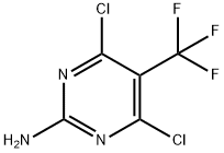 4,6-二氯-5-(三氟甲基)嘧啶-2-胺 结构式