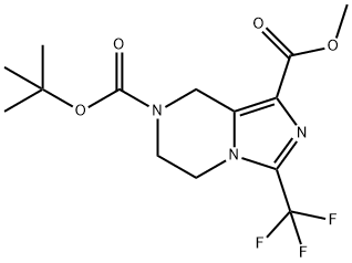 1-叔丁基1-甲基3-(三氟甲基)-5H,6H,7H,8H-咪唑并[1,5-A]吡嗪-1,7-二甲酸酯 结构式