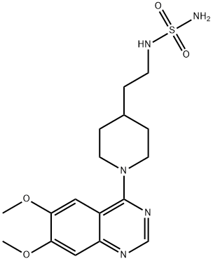 N-{2-[1-(6,7-Dimethoxy-4-quinazolinyl)-4-piperidinyl]ethyl}sulfuric diamide 结构式