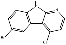6-Bromo-4-chloro-9H-pyrido[2,3-b]indole 结构式