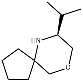 9-Oxa-6-azaspiro[4.5]decane, 7-(1-methylethyl)-, (7S)- 结构式