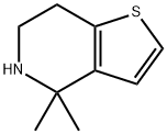 4,4-二甲基-4,5,6,7-四氢噻吩并[3,2-C]吡啶 结构式