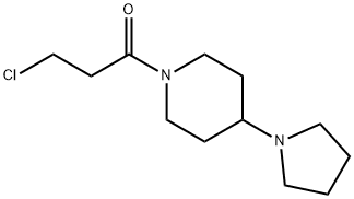 3-氯-1-(4-(吡咯烷-1-基)哌啶-1-基)丙-1-酮 结构式