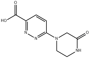 3-Pyridazinecarboxylic acid, 6-(3-oxo-1-piperazinyl)- 结构式