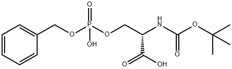 L-Serine, N-[(1,1-dimethylethoxy)carbonyl]-, phenylmethyl hydrogen phosphate (ester) (9CI) 结构式