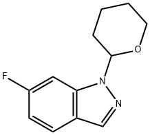 1H-Indazole, 6-fluoro-1-(tetrahydro-2H-pyran-2-yl)- 结构式