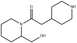 Ethanone, 1-[2-(hydroxymethyl)-1-piperidinyl]-2-(4-piperidinyl)- 结构式