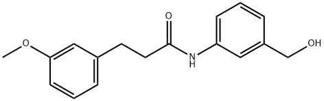 N-(3-(羟甲基)苯基)-3-(3-甲氧基苯基)丙酰胺 结构式