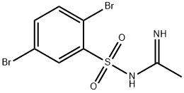 N'-(2,5-dibromobenzenesulfonyl)ethanimidamide 结构式