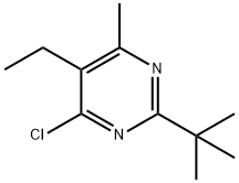 2-(叔丁基)-4-氯-5-乙基-6-甲基嘧啶 结构式