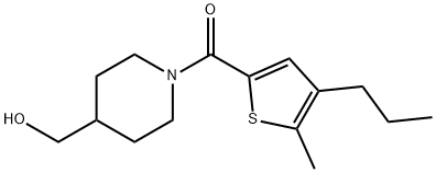 [1-(5-methyl-4-propylthiophene-2-carbonyl)piperidin-4-yl]methanol 结构式