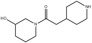 Ethanone, 1-(3-hydroxy-1-piperidinyl)-2-(4-piperidinyl)- 结构式