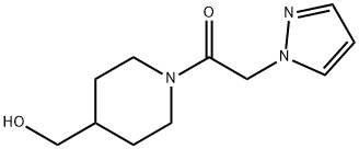 Ethanone, 1-[4-(hydroxymethyl)-1-piperidinyl]-2-(1H-pyrazol-1-yl)- 结构式