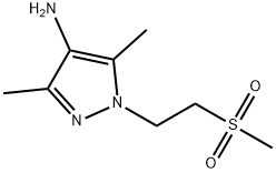 3,5-二甲基-1-[2-(甲砜基)乙基]-1H-吡唑-4-胺 结构式