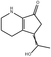 7H-Cyclopenta[b]pyridin-7-one, 1,2,3,4,5,6-hexahydro-5-(1-hydroxyethylidene)- 结构式