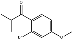 1-(2-溴-4-甲氧基苯基)-2-甲基丙-1-酮 结构式