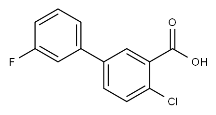 4-氯-3'-氟-[1,1'-联苯]-3-羧酸 结构式