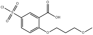 5-(氯磺酰基)-2-(3-甲氧基丙氧基)苯甲酸 结构式