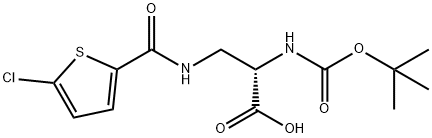 L-Alanine, 3-[[(5-chloro-2-thienyl)carbonyl]amino]-N-[(1,1-dimethylethoxy)carbonyl]- 结构式