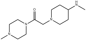 2-[4-(甲基氨基)哌啶-1-基]-1-(4-甲基哌嗪-1-基)乙-1-酮 结构式