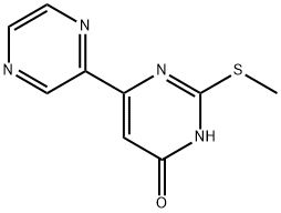 4(3H)-Pyrimidinone, 2-(methylthio)-6-(2-pyrazinyl)- 结构式