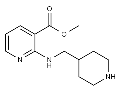 3-Pyridinecarboxylic acid, 2-[(4-piperidinylmethyl)amino]-, methyl ester 结构式