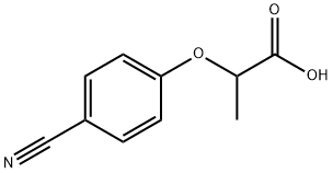 2-(4-氰基苯氧基)丙酸 结构式