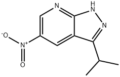 3-异丙基-5-硝基-1H-吡唑并[3,4-B]吡啶 结构式