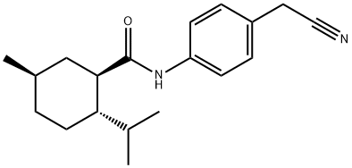 N-对苯乙腈基薄荷烷基甲酰胺 结构式