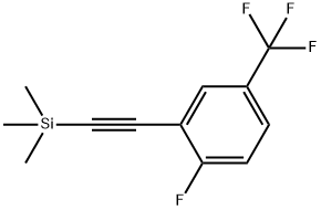 Benzene, 1-fluoro-4-(trifluoromethyl)-2-[2-(trimethylsilyl)ethynyl]- 结构式