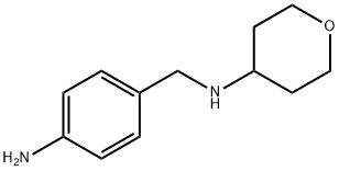 N-[(4-aminophenyl)methyl]oxan-4-amine 结构式