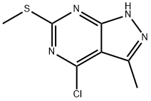 4-氯-3-甲基-6-(甲硫基)-1H-吡唑并[3,4-D]嘧啶 结构式