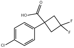 1-(4-氯苯基)-3,3-二氟环丁烷-1-羧酸 结构式