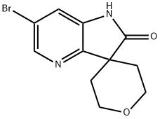 6-bromospiro[1H-pyrrolo[3,2-b]pyridine-3,4'-oxane]-2-one 结构式