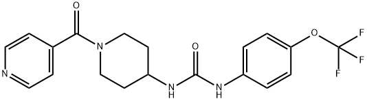 1-(1-Isonicotinoylpiperidin-4-yl)-3-(4-(trifluoromethoxy)phenyl)urea 结构式