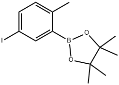 2-(5-碘-2-甲基苯基)-4,4,5,5-四甲基-1,3,2-二氧硼烷 结构式