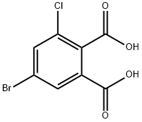 5-溴-3-氯邻苯二甲酸 结构式