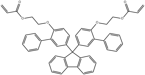2-Propenoic acid, 1,1'-[9H-fluoren-9-ylidenebis([1,1'-biphenyl]-5,2-diyloxy-2,1-ethanediyl)] ester 结构式