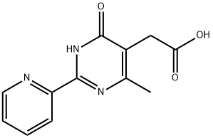 2-[4-甲基-6-氧代-2-(吡啶-2-基)-1,6-二氢嘧啶-5-基]乙酸 结构式