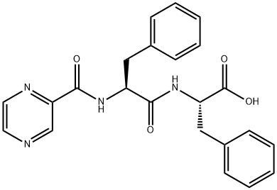 L-Phenylalanine, N-(2-pyrazinylcarbonyl)-L-phenylalanyl- 结构式