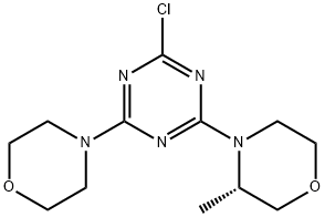 1,3,5-Triazine, 2-chloro-4-[(3S)-3-methyl-4-morpholinyl]-6-(4-morpholinyl)- 结构式