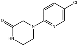 4-(5-Chloro-2-pyridinyl)-2-piperazinone 结构式