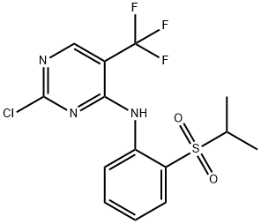 4-Pyrimidinamine, 2-chloro-N-[2-[(1-methylethyl)sulfonyl]phenyl]-5-(trifluoromethyl)- 结构式