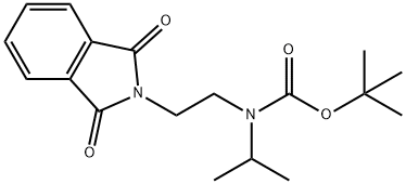 Carbamic acid, N-[2-(1,3-dihydro-1,3-dioxo-2H-isoindol-2-yl)ethyl]-N-(1-methylethyl)-, 1,1-dimethylethyl ester 结构式