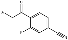 4-(2-溴乙酰基)-3-氟苯腈 结构式