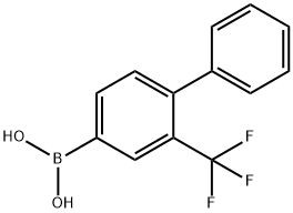 (2-(三氟甲基)-[1,1'-联苯]-4-基)硼酸 结构式