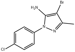 4-溴-1-(4-氯苯基)-3-甲基-1H-吡唑-5-胺 结构式